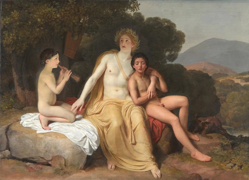 Apollo, Hyacinth and Cyparissus making music and singing - Alexandre Ivanov