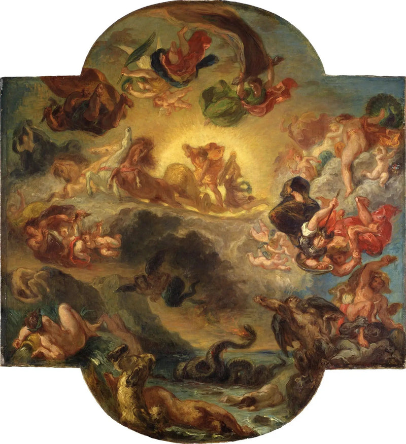 Apollo victorious over the serpent Python - Eugène Delacroix