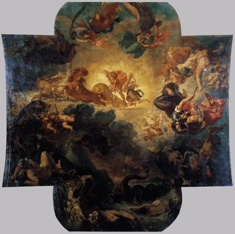 Apollo victorious over the serpent Python - Eugène Delacroix
