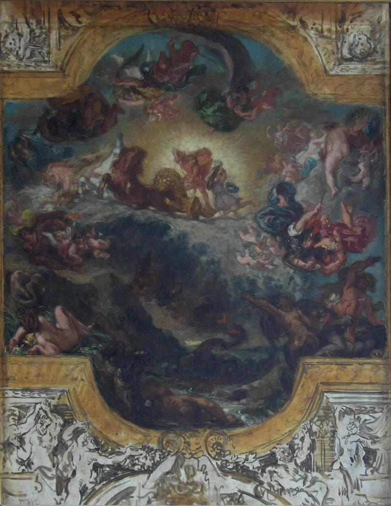 Apollo victorious over the serpent Python - Eugène Delacroix