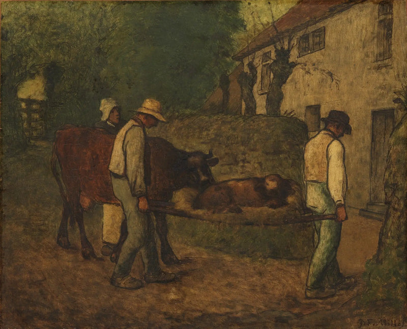 Contribution to the house of the calf born in the fields - Jean-François Millet