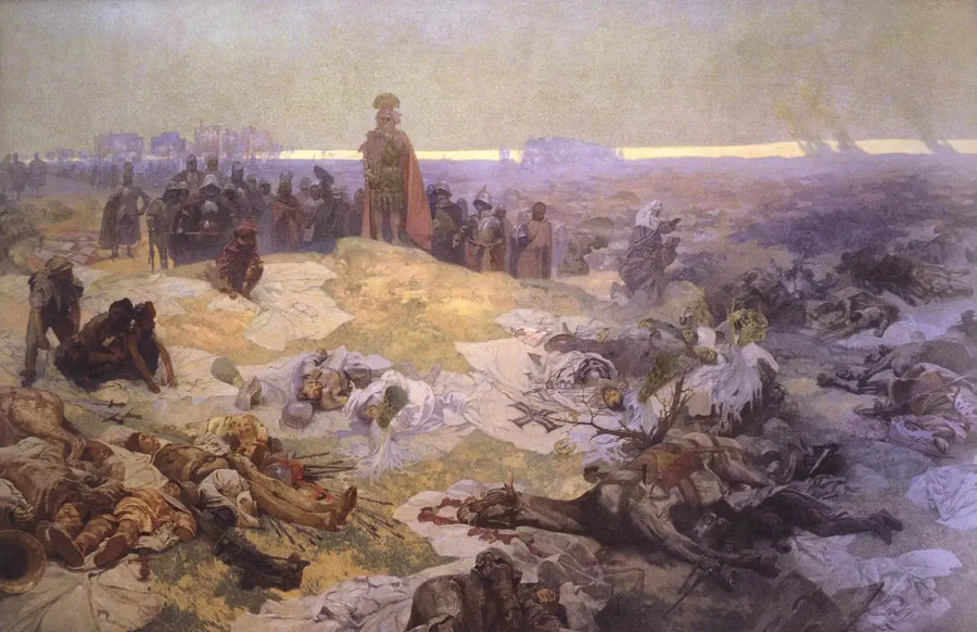 After the Battle of Grunwald - Alphonse Mucha