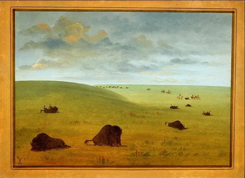 After the Bison Hunt - Sioux - George Catlin