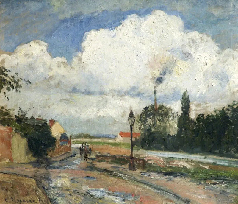 After the Rain, Quai du Pothuis in Pontoise - Camille Pissarro
