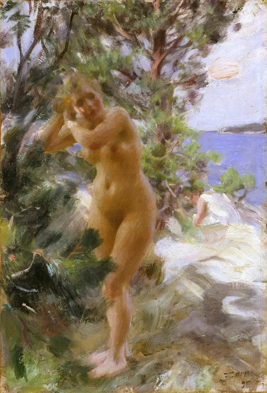After the bath - Anders Zorn