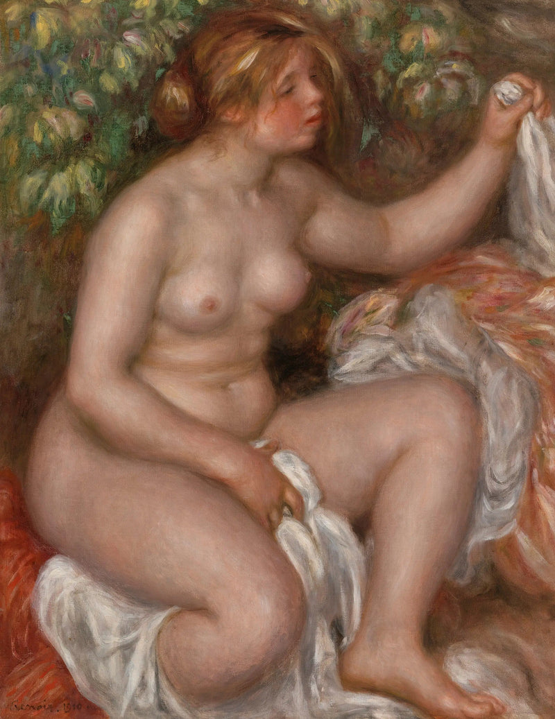 After the Bath (The Exit from the Bath) - Pierre-Auguste Renoir
