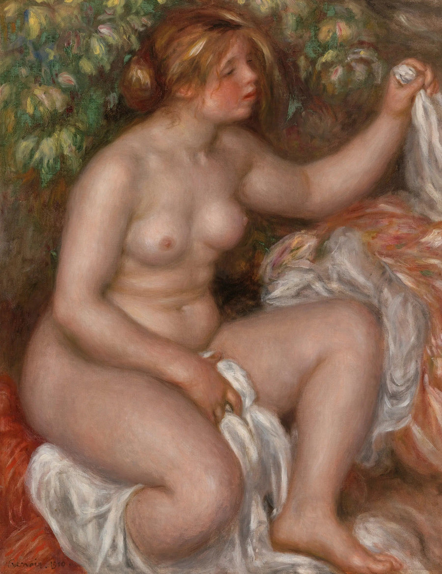 After the Bath (The Exit from the Bath) - Pierre-Auguste Renoir
