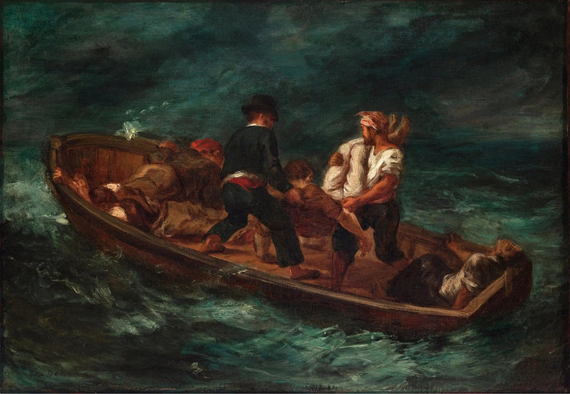 After the Shipwreck (Don Juan's Boat - the Corpse is Thrown into the Water) - Eugène Delacroix