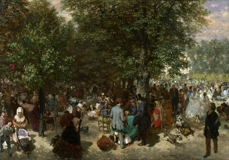 Afternoon at the Tuileries Garden - Adolph von Menzel