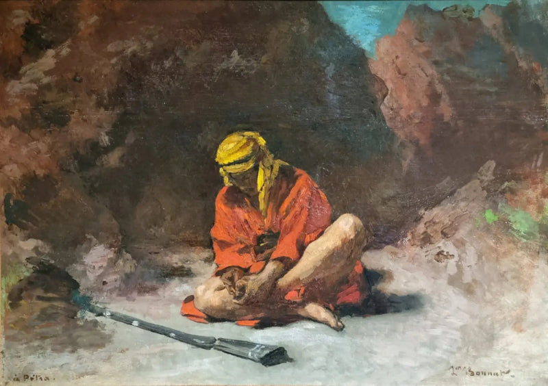Arab removing a thorn from his foot - Léon Bonnat