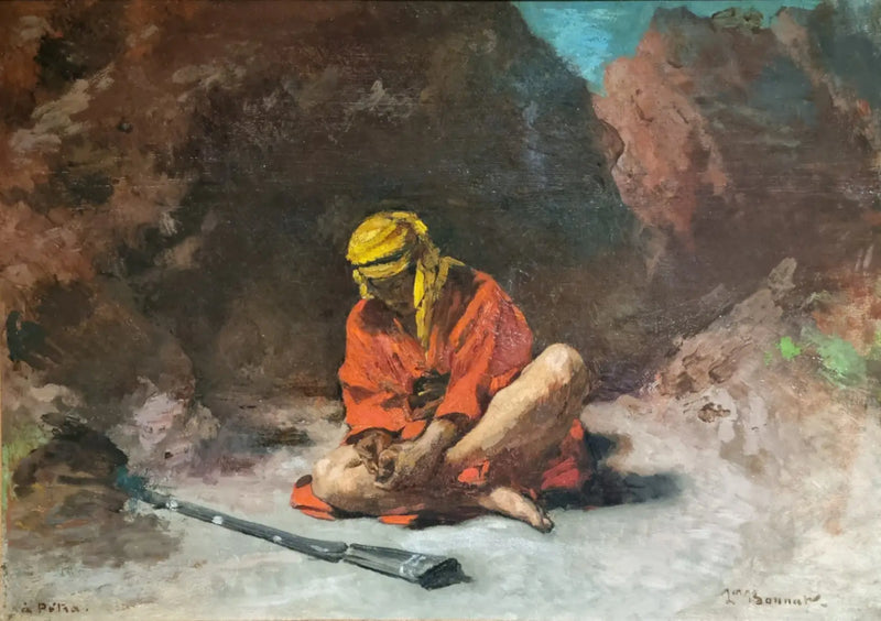 Arab removing a thorn from his foot - Léon Bonnat