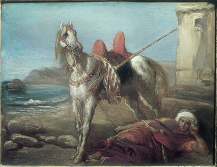 Arab Alone with His Horse - Théodore Chassériau