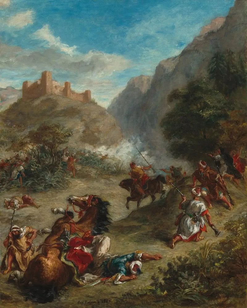 Skirmishes in the Mountains - Eugène Delacroix