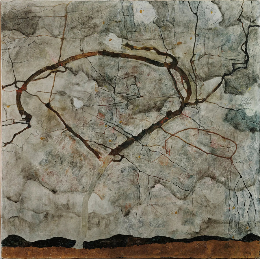 Autumn Tree in the Turbulent Air (Winter Tree) - Egon Schiele