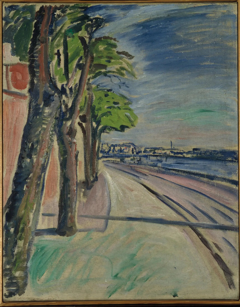 Trees by the Canal - Edvard Munch