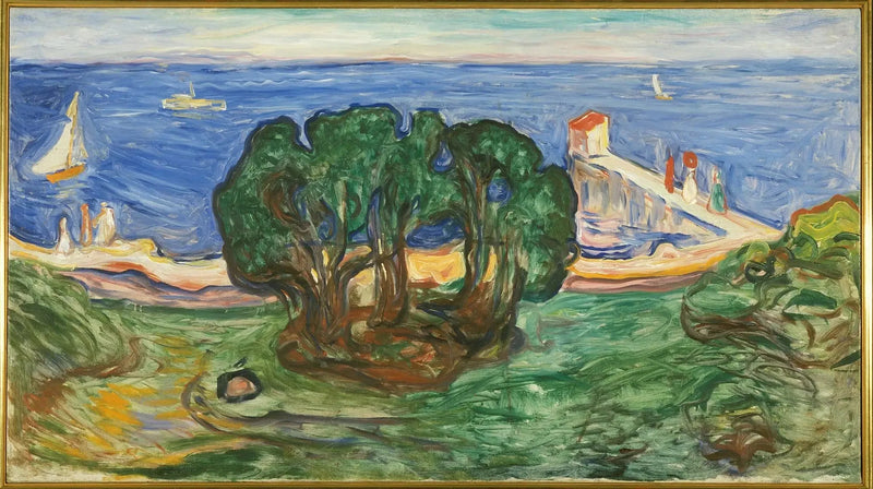 Trees on the Beach (Frise Linde) - Edvard Munch