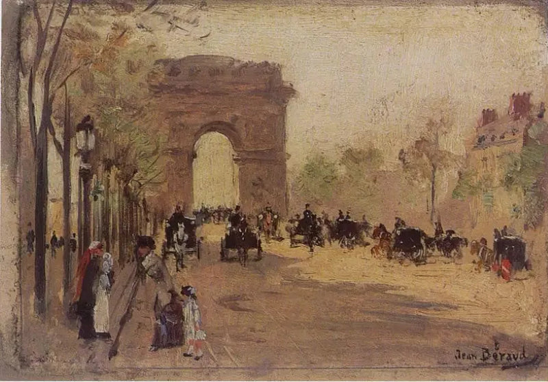 Arc de Triomphe and Champs-Élysées - Jean Béraud