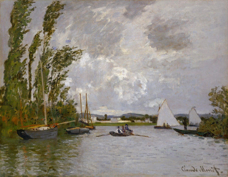 Argenteuil seen from the small arm of the Seine W232 - Claude Monet