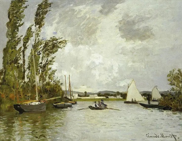 Argenteuil seen from the small branch of the Seine - Claude Monet
