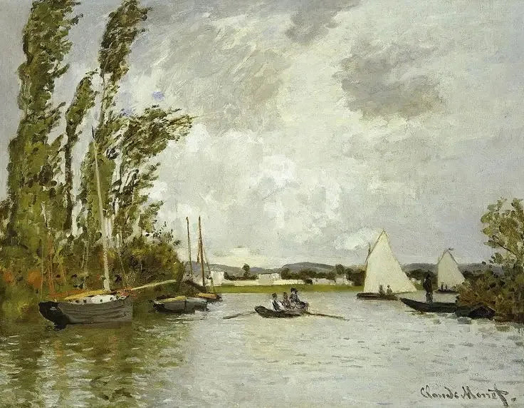 Argenteuil vu depuis la petite branche de la Seine - Claude Monet image 1 tableau peint à l’huile sur toile