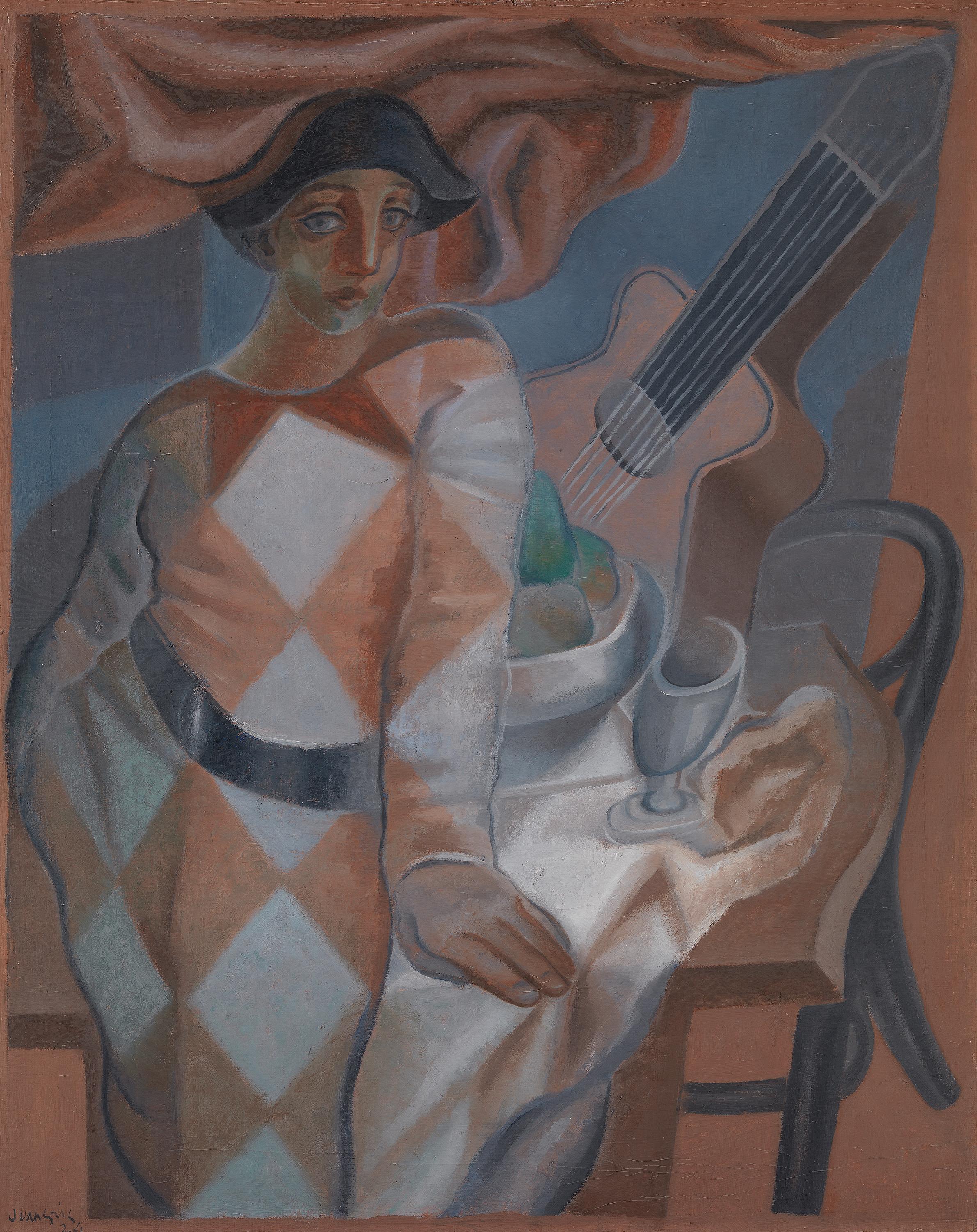 Harlequin devant une table - Juan Gris
