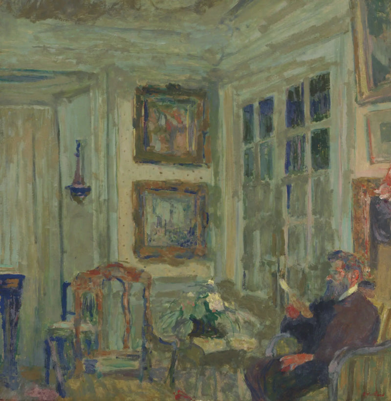 Arthur Fontaine lisant - Édouard Vuillard