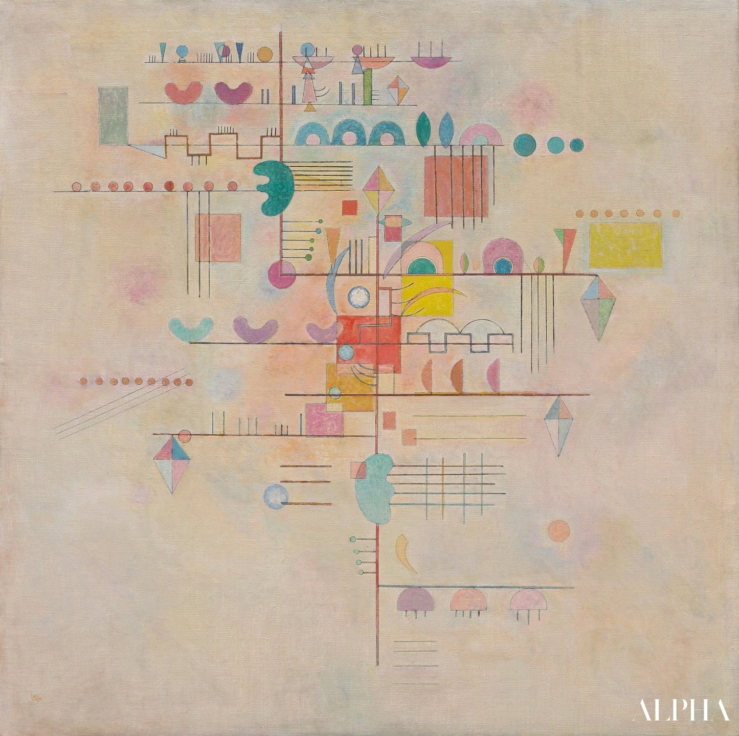 Ascension gracieuse - Vassily Kandinsky - Reproductions de tableaux et peintures haut de gamme