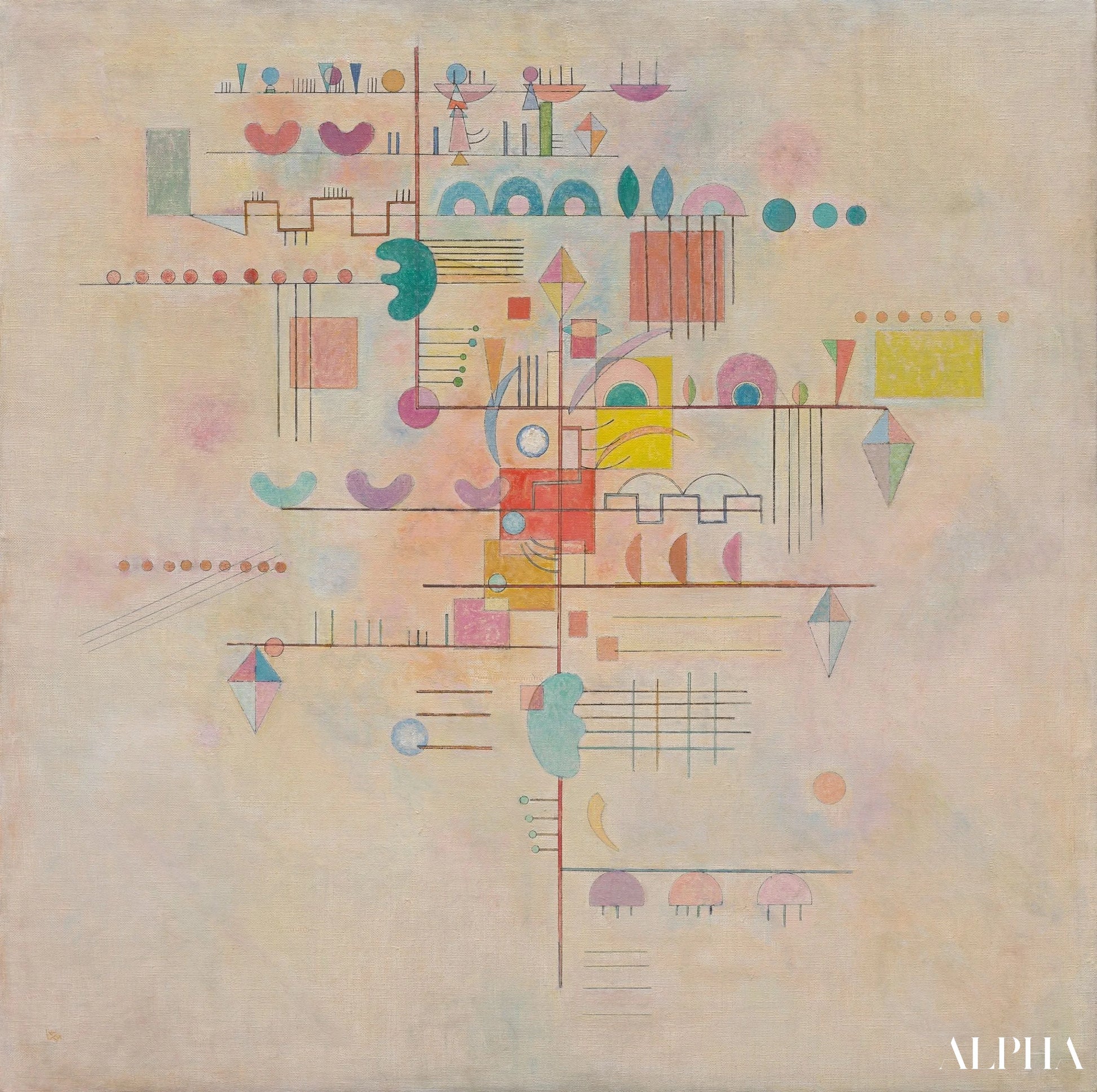 Ascension gracieuse - Vassily Kandinsky - Reproductions de tableaux et peintures haut de gamme