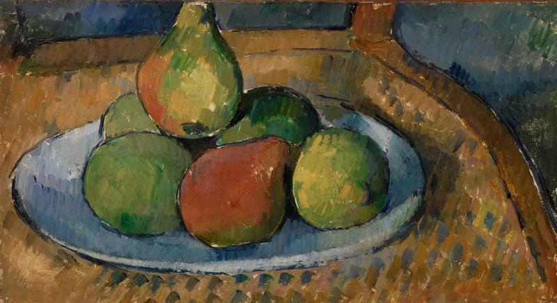 Fruit plate on a chair - Paul Cézanne