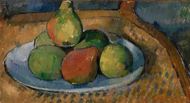 Fruit plate on a chair - Paul Cézanne