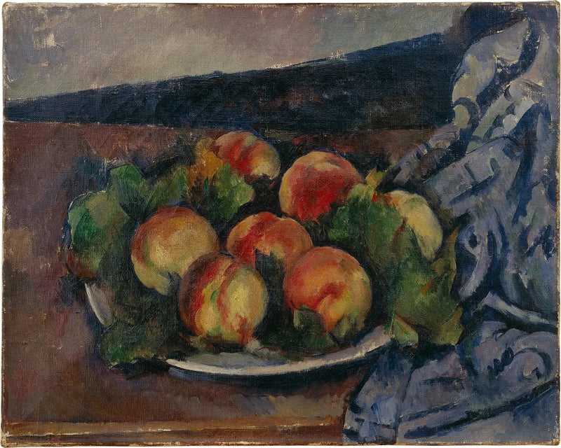 Plate of Peaches - Paul Cézanne