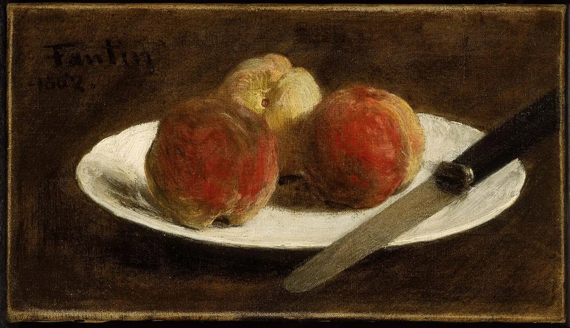 Peach Plate - Henri Fantin-Latour