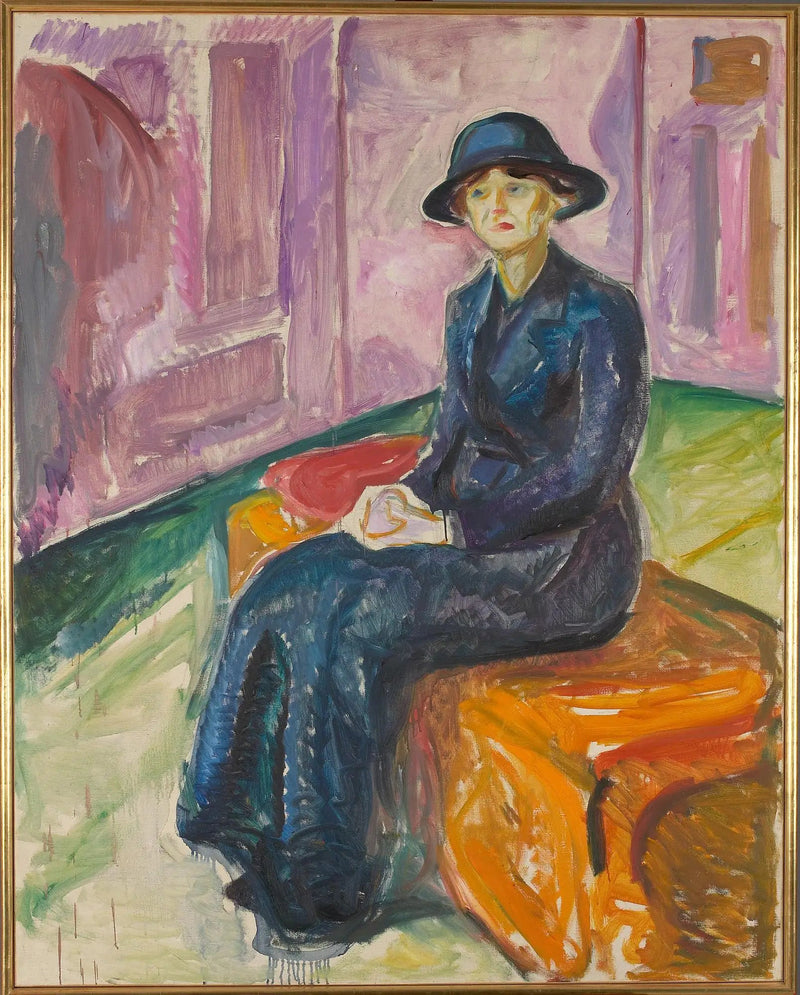 Sitting on a Suitcase - Edvard Munch