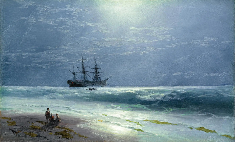Moonlit Landing - Ivan Aïvazovski