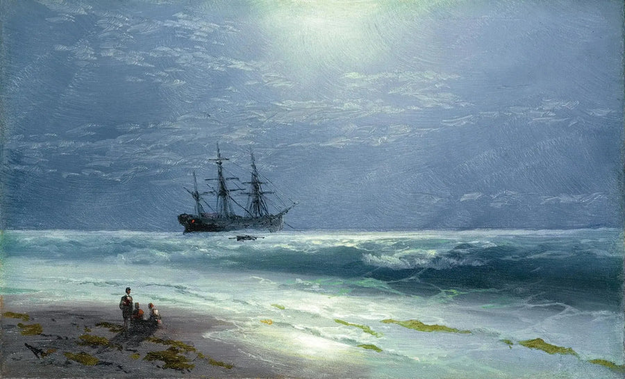 Moonlit Landing - Ivan Aïvazovski