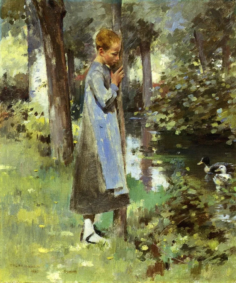 Along the riverbank - Theodore Robinson