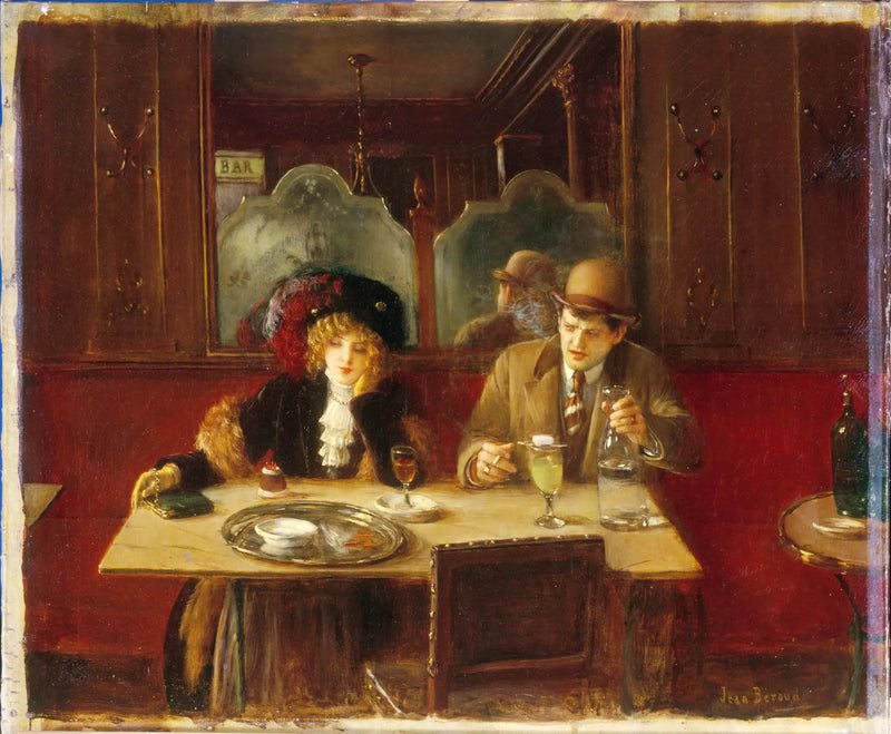 At the café, says the Absinthe - Jean Béroud