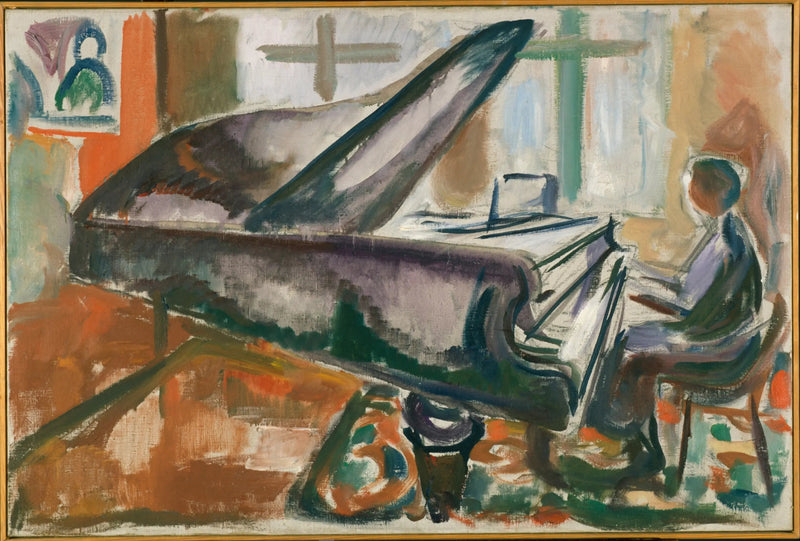 At the Grand Piano - Edvard Munch