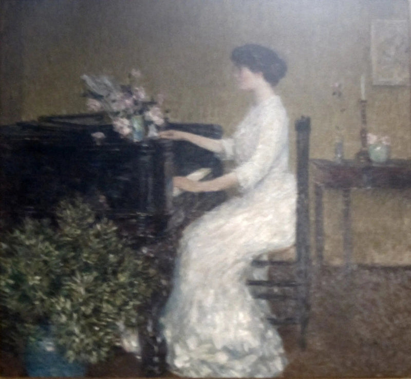 At the piano - Childe Hassam