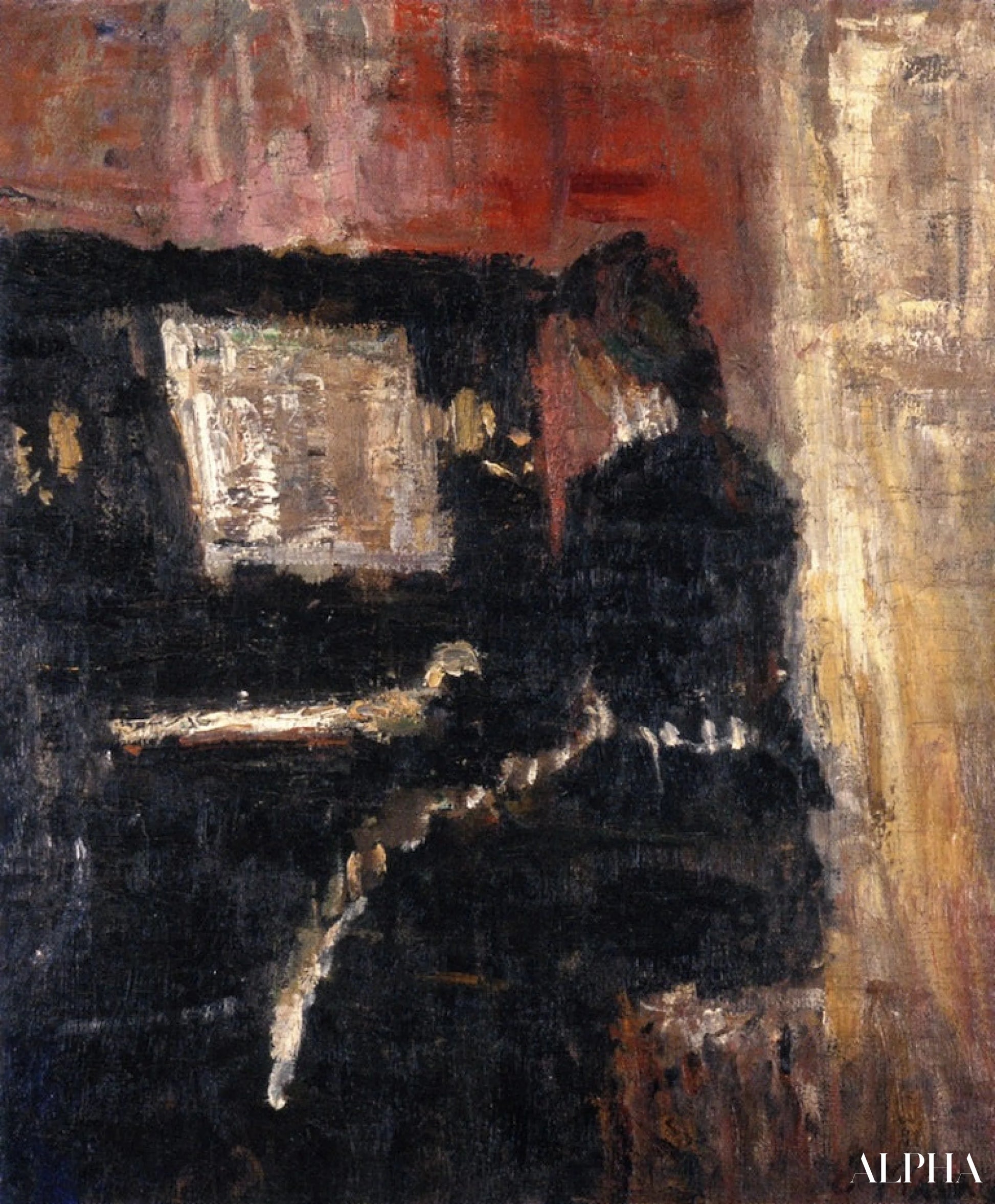 Reproduction du tableau « Au piano - Edvard Munch » par Alpha Reproduction en peinture à l’huile
