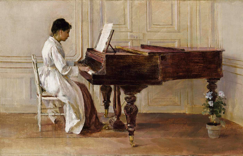 At the Piano - Theodore Robinson