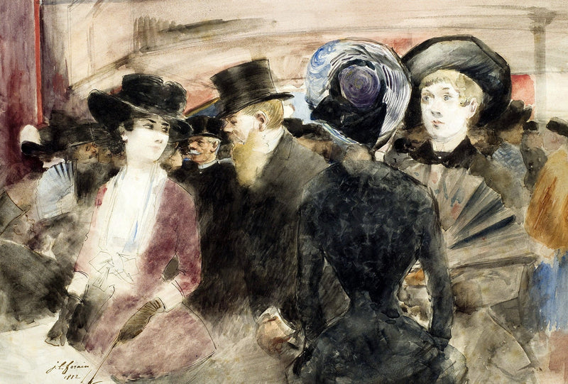 At the Theater. - Jean-Louis Forain