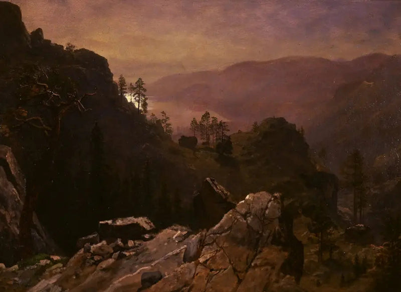 Dawn at Lake Donner - Albert Bierstadt