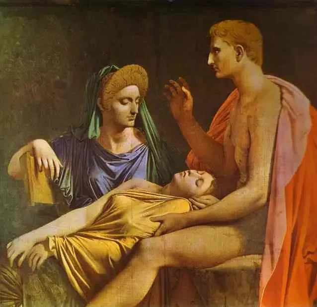 Auguste Listening to the Reading of the Aeneid - Jean-Auguste-Dominique Ingres