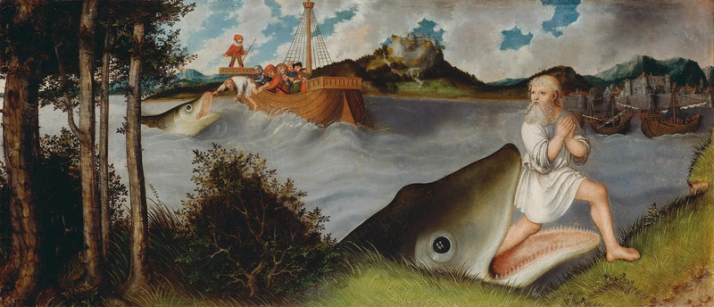 Altar of the Madeleine: Jonas and the Whale [prédelle] - Lucas Cranach the Elder