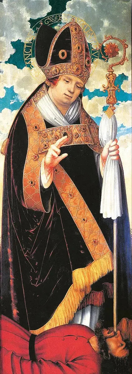 Altar of the Madeleine: Saint Valentine [fixed wing panel] - Lucas Cranach the Elder