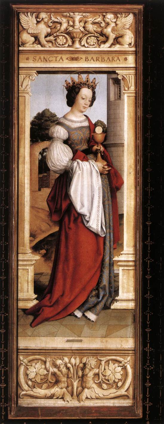 Saint Sebastian Altar: Saint Barbara - Hans Holbein the Elder