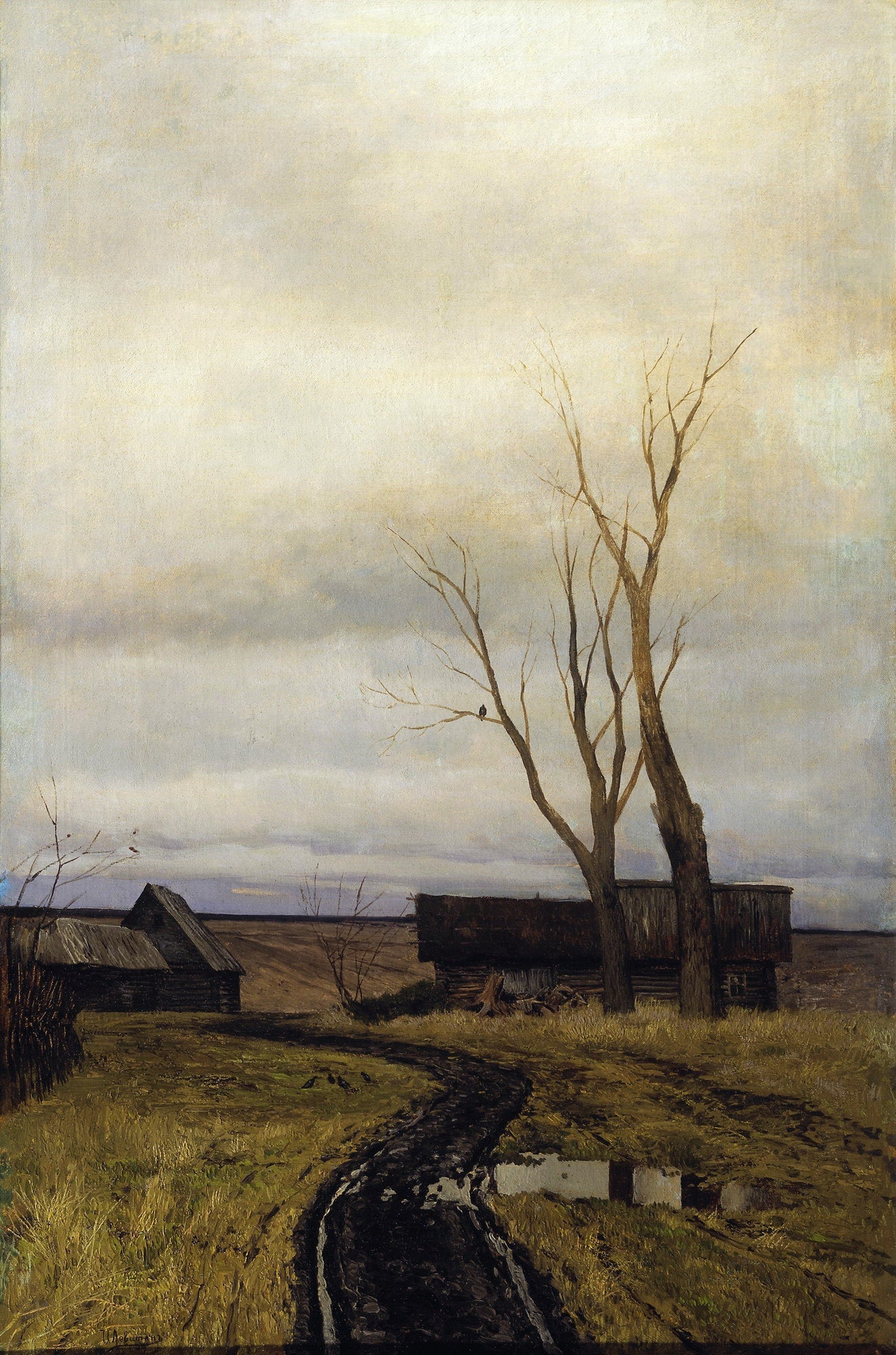 Autumn. The road to the village - Isaac Levitan