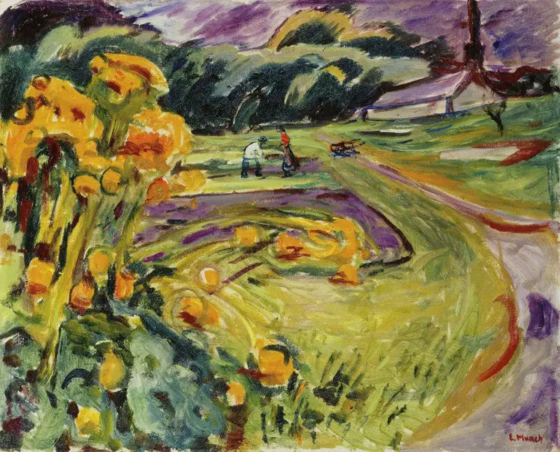 Autumn Near the Greenhouse - Edvard Munch