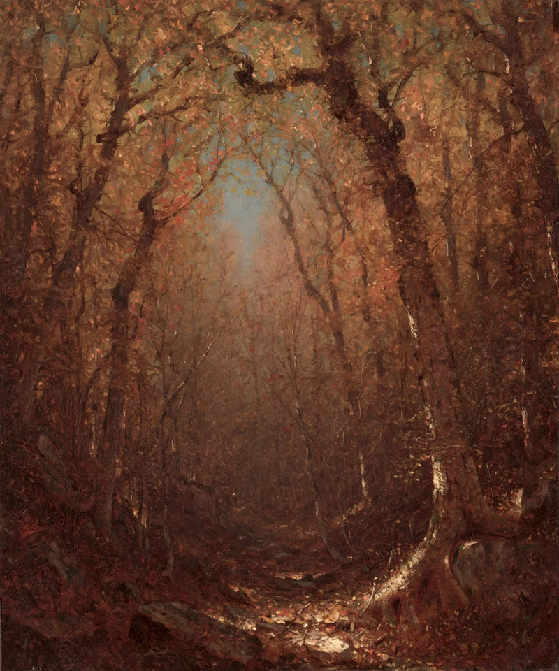 Autumn, un chemin de bois - Sanford Robinson Gifford